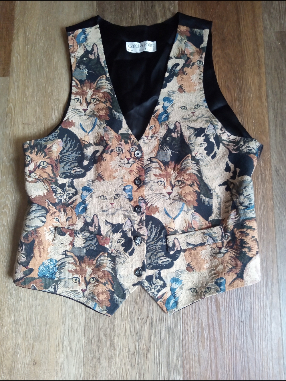 Cat Tapestry Vest in Multicolor